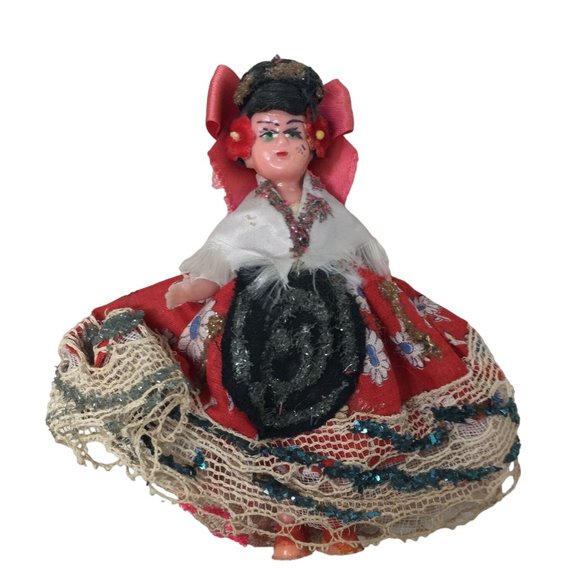 Small Mid Century Collectible Vintage Spanish/Spain Cultural Dressed Doll - Picture 1 of 5